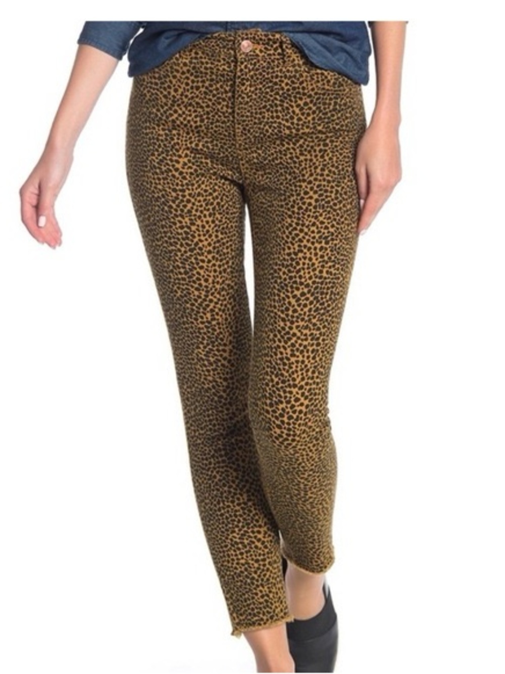 Current/Elliott Cheetah Print Skinny Jeans Animal Print Designer Denim Size 24